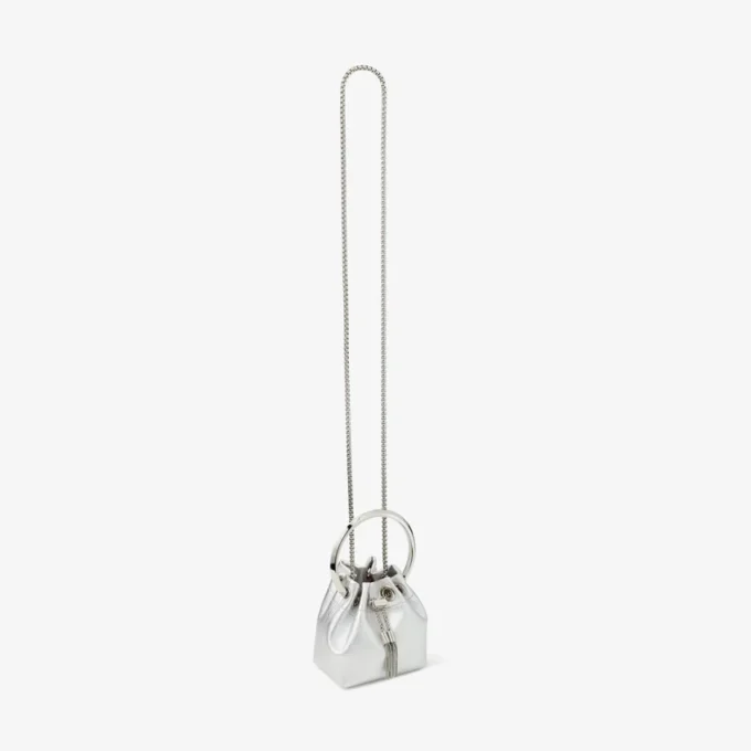 Micro Bon Bon silvermetallic nappa miniväska