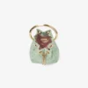 Micro Bon Bon Verde Satin och Jimmy Choo Lace Mini Bucket Bag