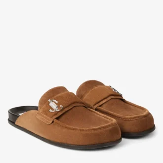 Milo Mule Tan Velvet Suede Backless Mule