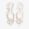 Mimmi Sling Back 50 Latte Slingbacks i glansigt nappaläder med spetsrosett