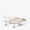 Mimmi Sling Back 50 Latte Slingbacks i glansigt nappaläder med spetsrosett