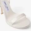 Moza Platform 120 sandaler i elfenbensfärgad satin Moza Platform 120 sandaler i elfenbensfärgad satin