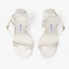 Moza Platform 120 sandaler i elfenbensfärgad satin Moza Platform 120 sandaler i elfenbensfärgad satin