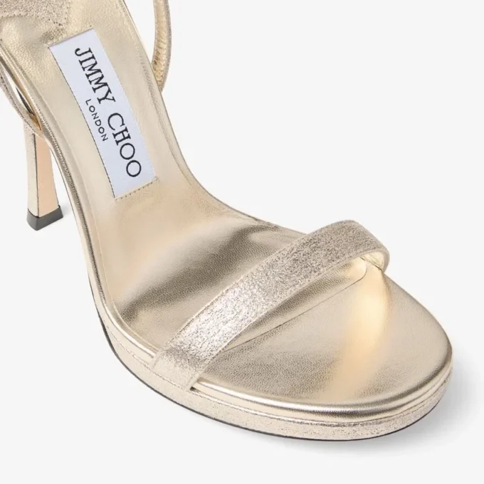 Moza Platform 120 sandaler i Platinum Brilliance-tyg Moza Platform 120 sandaler i Platinum Brilliance-tyg
