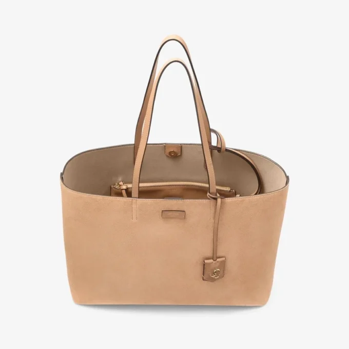 Nine2Five East-West Toffee Suede Tote Handväska
