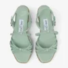 Nyra 60 Verde sandaler med kilklack i nappaläder