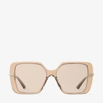 Pati genomskinliga solglasögon i beige