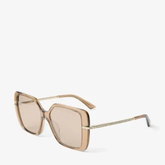 Pati genomskinliga solglasögon i beige