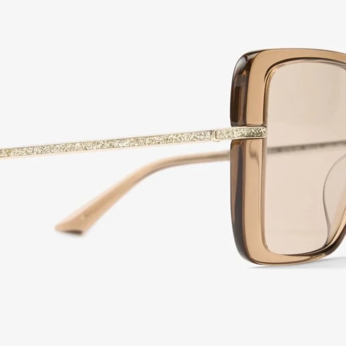 Pati genomskinliga solglasögon i beige