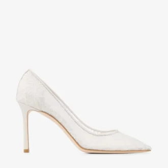 Romy 85 Ivory jimmy choo spetspumps