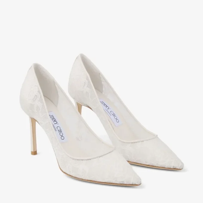Romy 85 Ivory jimmy choo spetspumps Romy 85 Ivory jimmy choo spetspumps