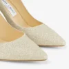 Romy 85 Platinum Ice Dusty Glitter pumps med spetsig tå