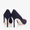 Romy 85 pumps i marinblått mocka med spetsig tå