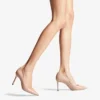 Romy 85 spetsiga pumps i balettrosa getskinn Romy 85 spetsiga pumps i balettrosa getskinn