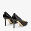 Romy 85 svarta pumps i getskinn med spetsig tå