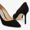 Romy 85 svarta spetsiga pumps i mocka Romy 85 svarta spetsiga pumps i mocka