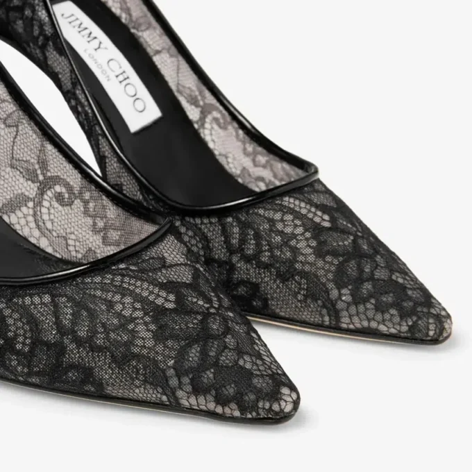 Romy 85 svarta spetspumps från jimmy choo