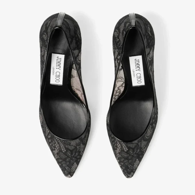 Romy 85 svarta spetspumps från jimmy choo