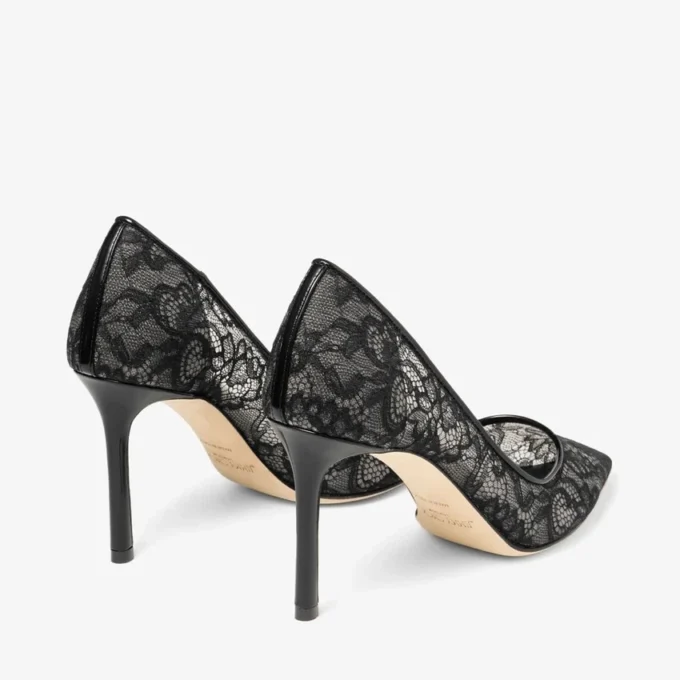 Romy 85 svarta spetspumps från jimmy choo