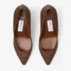 Romy 85 Tan Fine Raffia Pumps
