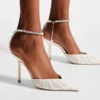 Saeda 100 Ivory Tulle Crystal Pumps Saeda 100 Ivory Tulle Crystal Pumps