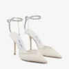 Saeda 100 Ivory Tulle Crystal Pumps Saeda 100 Ivory Tulle Crystal Pumps