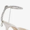 Saeda 85 Ivory Tulle Crystal Pumps