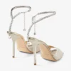 Saeda Sandal 100 Platinum Ice Dusty Glitter Sandaler med kristallutsmyckning Saeda Sandal 100 Platinum Ice Dusty Glitter Sandaler med kristallutsmyckning