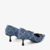 Scarlett 50 Crosshatch Denim Pumps Scarlett 50 Crosshatch Denim Pumps