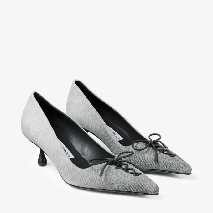 Scarlett 50 Dove Suede Denim Pumps Scarlett 50 Dove Suede Denim Pumps