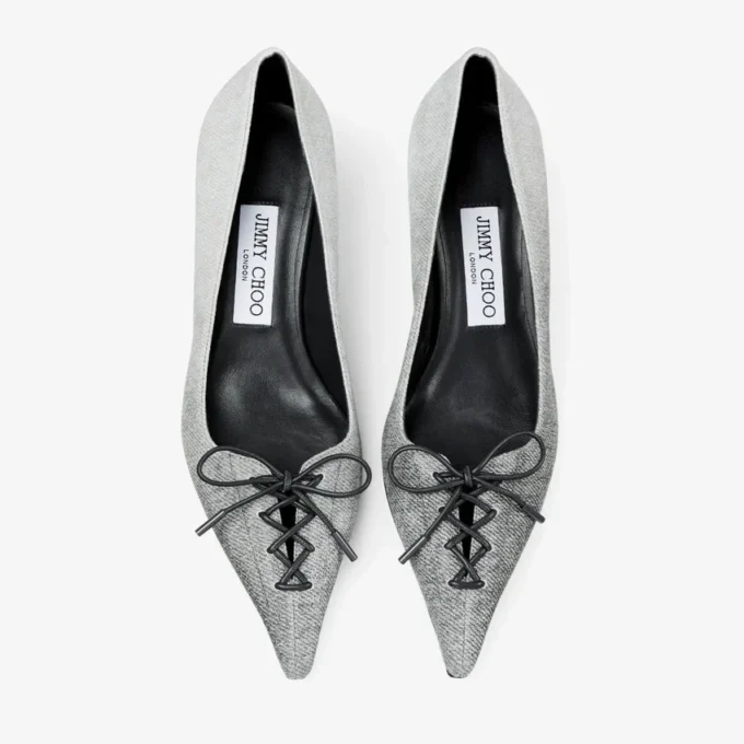 Scarlett 50 Dove Suede Denim Pumps Scarlett 50 Dove Suede Denim Pumps