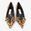 Scarlett 50 Pumps i naturfärgat ponnyläder med leopardmönster
