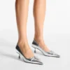 Scarlett 50 Silver Vintage Metallic Läderpumps Scarlett 50 Silver Vintage Metallic Läderpumps