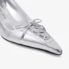 Scarlett 50 Silver Vintage Metallic Läderpumps Scarlett 50 Silver Vintage Metallic Läderpumps