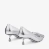 Scarlett 50 Silver Vintage Metallic Läderpumps Scarlett 50 Silver Vintage Metallic Läderpumps