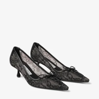 Scarlett 50 Svarta Jimmy Choo-pumps med snörning