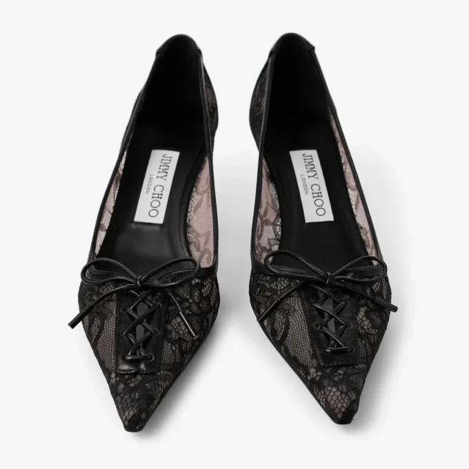 Scarlett 50 Svarta Jimmy Choo-pumps med snörning