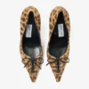 Scarlett 95 pumps i naturfärgat ponnyläder med leopardmönster