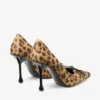 Scarlett 95 pumps i naturfärgat ponnyläder med leopardmönster