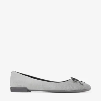 Scarlett Ballerina Dove Suede Denim Ballerina Flats