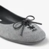 Scarlett Ballerina Dove Suede Denim Ballerina Flats