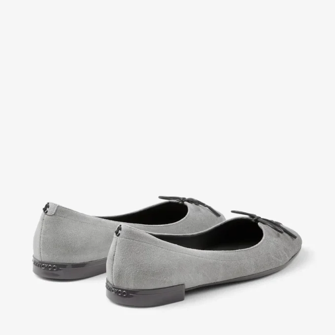 Scarlett Ballerina Dove Suede Denim Ballerina Flats