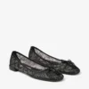 Scarlett Ballerina Svarta Jimmy Choo-ballerinaskor med snörning