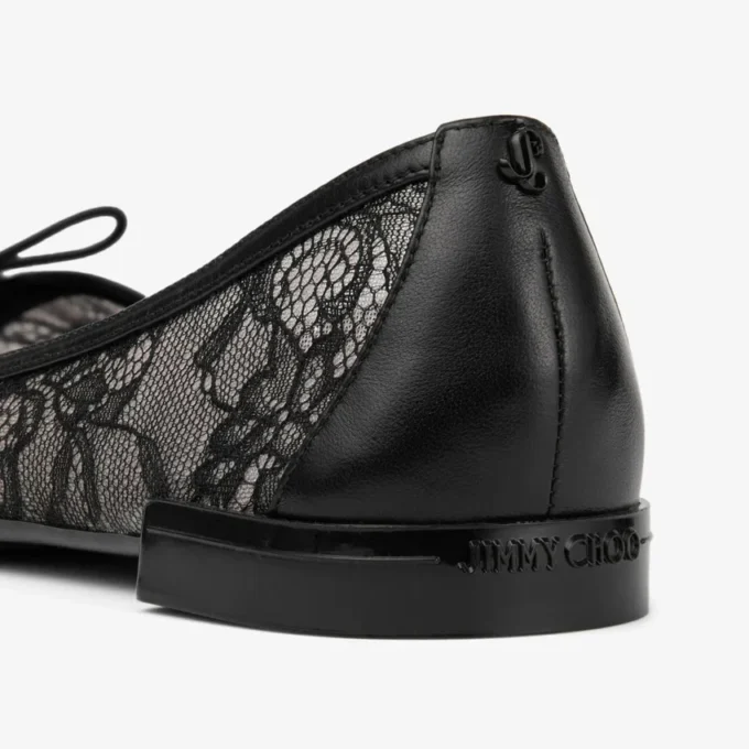 Scarlett Ballerina Svarta Jimmy Choo-ballerinaskor med snörning
