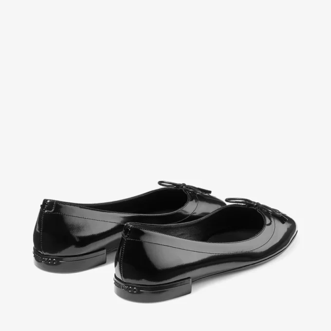 Scarlett Ballerina Svarta mjuka Spazzolato-ballerinaskor