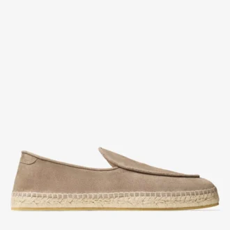 Shenton Espadrille Stone Espadriller i sammet och mocka