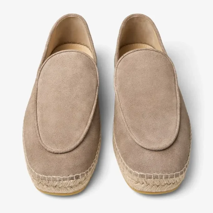 Shenton Espadrille Stone Espadriller i sammet och mocka Shenton Espadrille Stone Espadriller i sammet och mocka