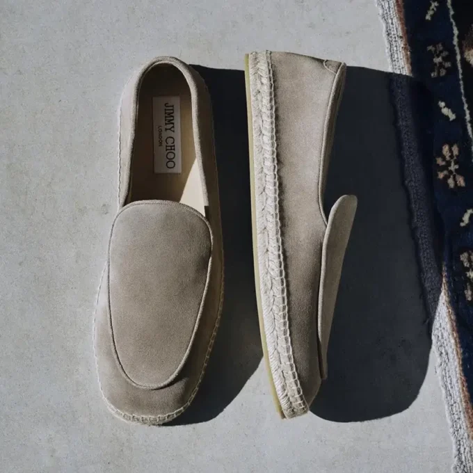 Shenton Espadrille Stone Espadriller i sammet och mocka Shenton Espadrille Stone Espadriller i sammet och mocka