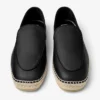 Shenton Espadrille Svarta espadriller i tumlat läder Shenton Espadrille Svarta espadriller i tumlat läder