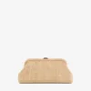 Skylar naturlig fin raffia-clutch med fyrkantigt Jc-spänne Skylar naturlig fin raffia-clutch med fyrkantigt Jc-spänne